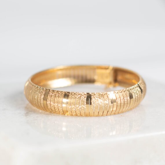 Esclava rígida de oro 18k