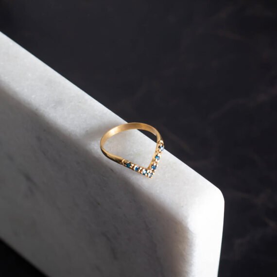 Anillo de Oro 18k con esmeraldas