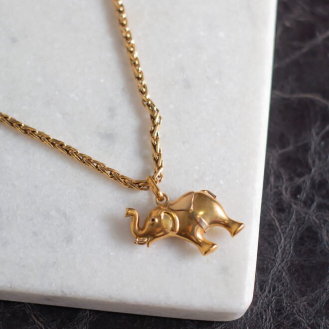 Collar de elefante de Oro 18k