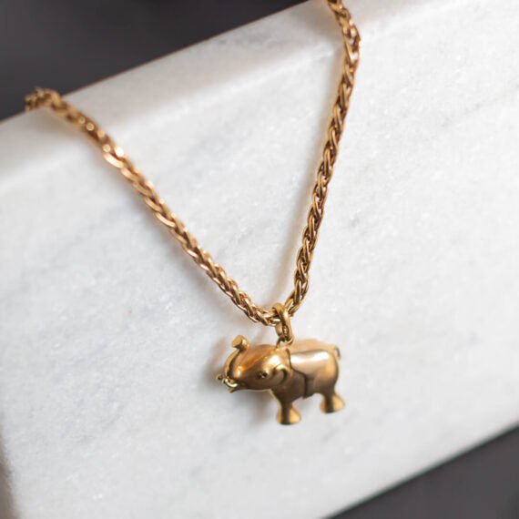 Collar de elefante de Oro 18k