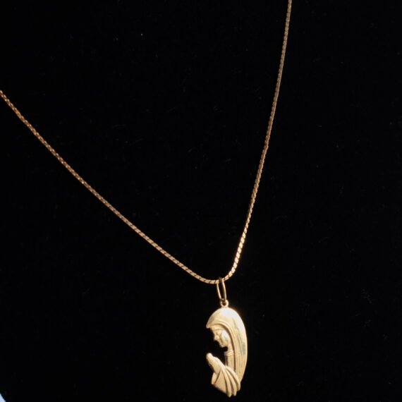 Collar de Virgen Niña de Oro 18k