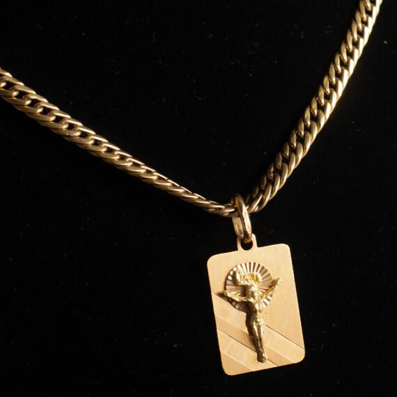 Placa de Jesucristo de Oro 18k