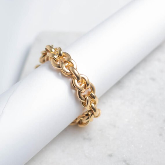 Pulsera de oro 18k entrelazada