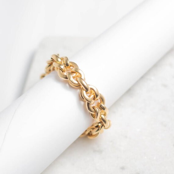 Pulsera de oro 18k entrelazada
