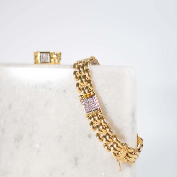 Set de pulsera y anillo de Oro 18k