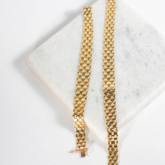 Set de gargantilla y pulsera Cleopatra de Oro 18k