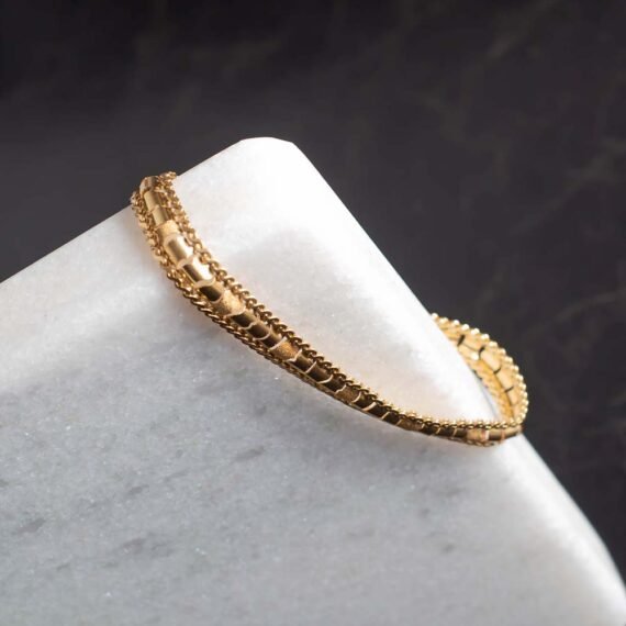 Pulsera de oro 18k con cierre tipo cajón